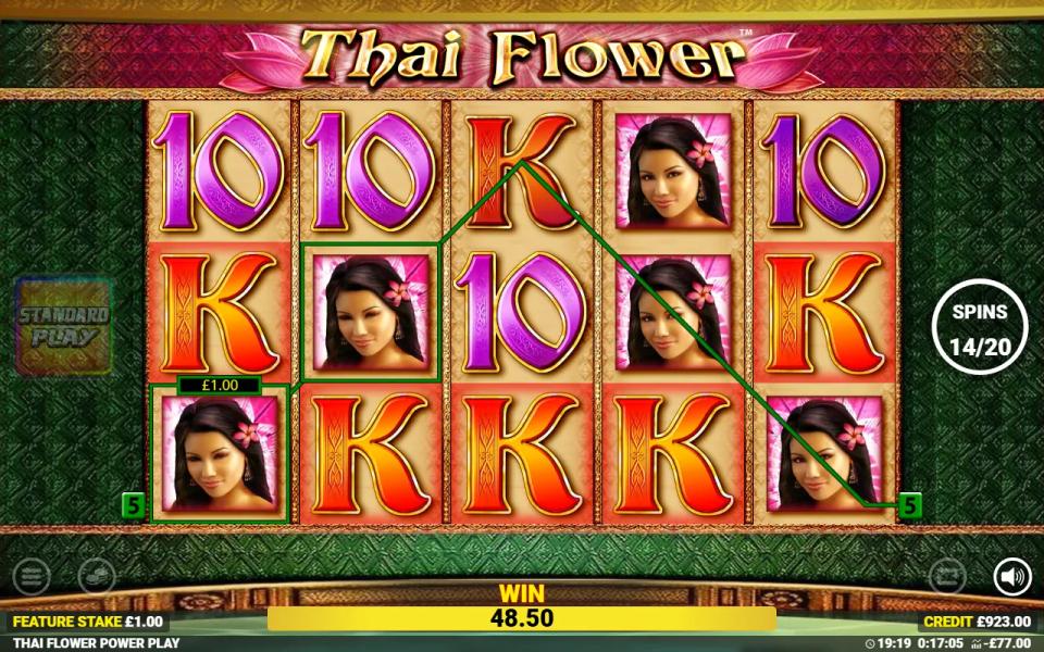 Free games spin 14 of 20 with only Ten, King and Girl symbols on the reels and a Girl pair line from reel 1 lit