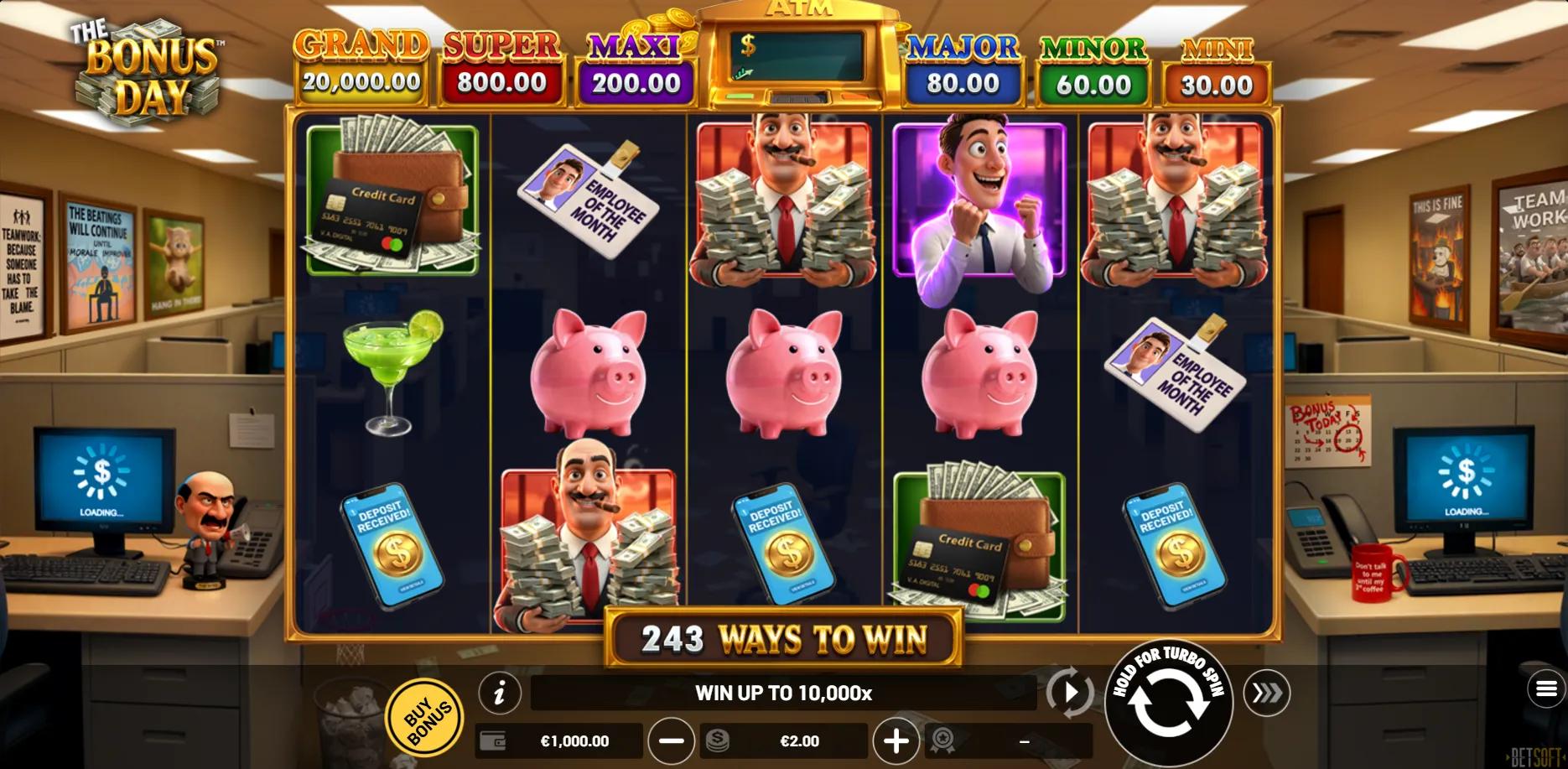The Bonus Day slot gameplay screenshot