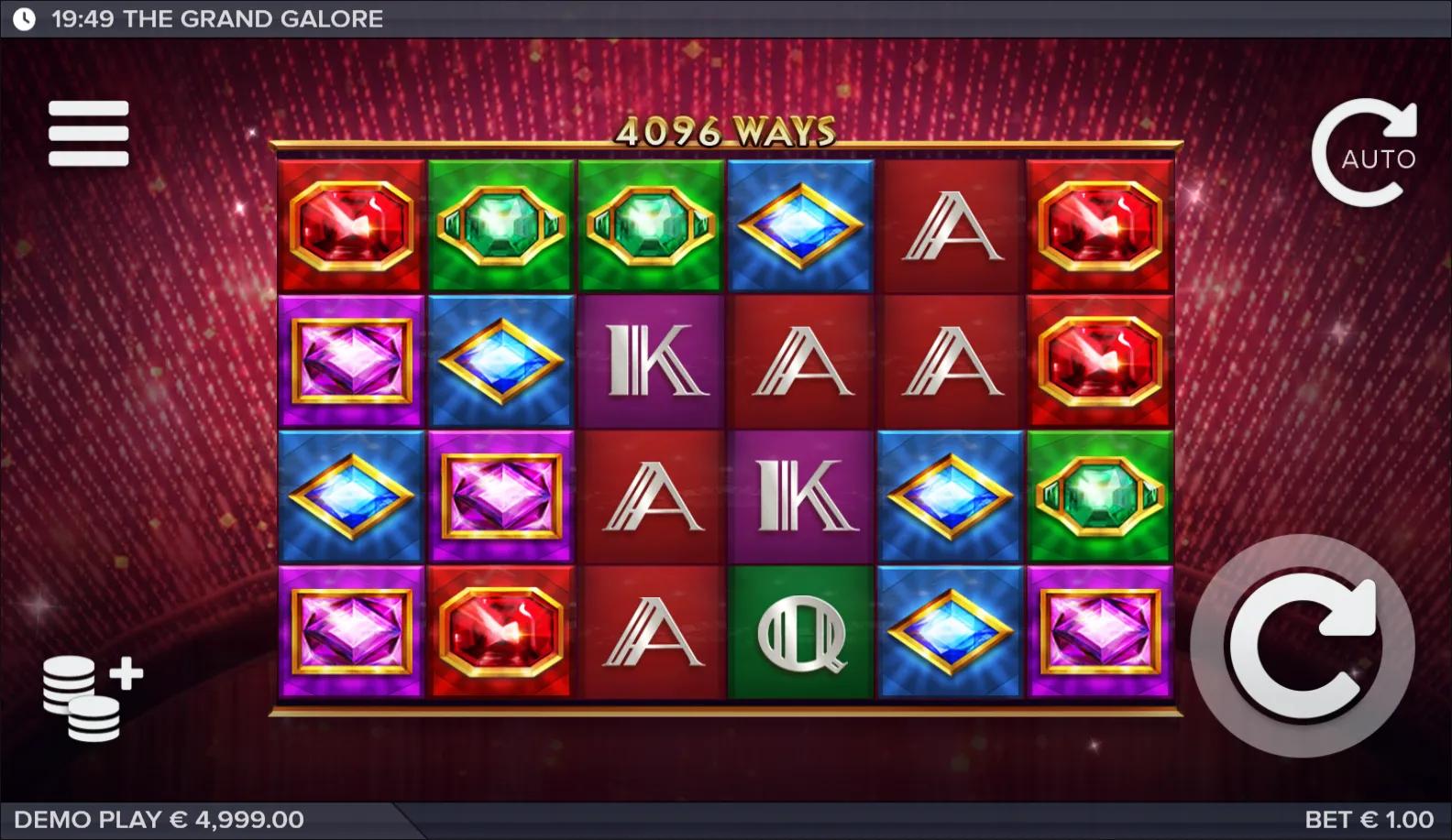 The Grand Galore slot gameplay screenshot