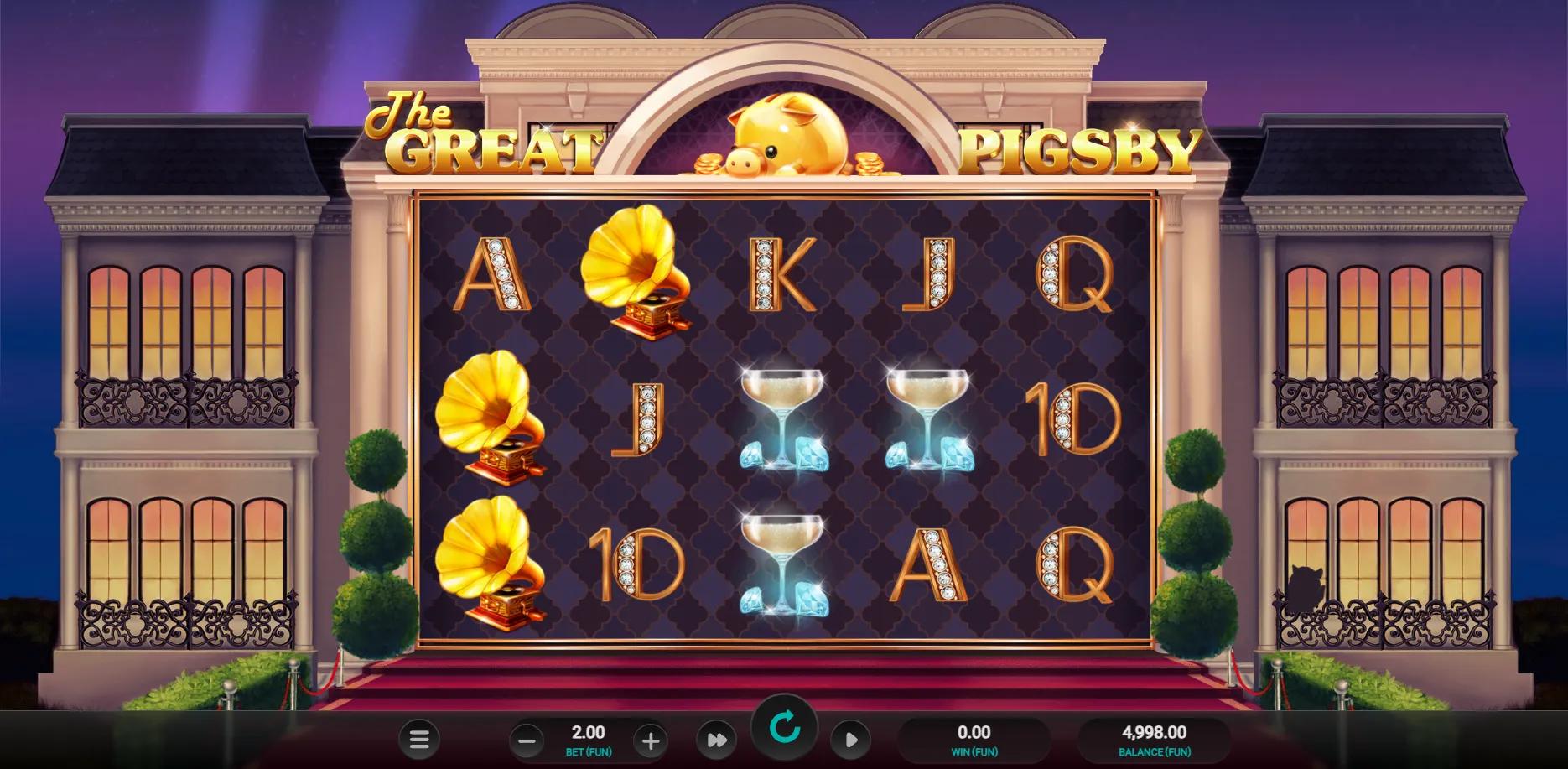 The Great Pigsby slot gameplay screenshot