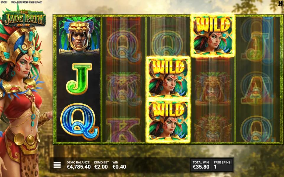 Sticky Warrior Wild symbols held on the grid during the Warrior Riches free spins