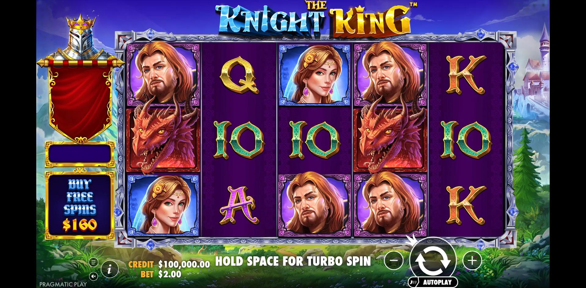 The Knight King slot gameplay screenshot