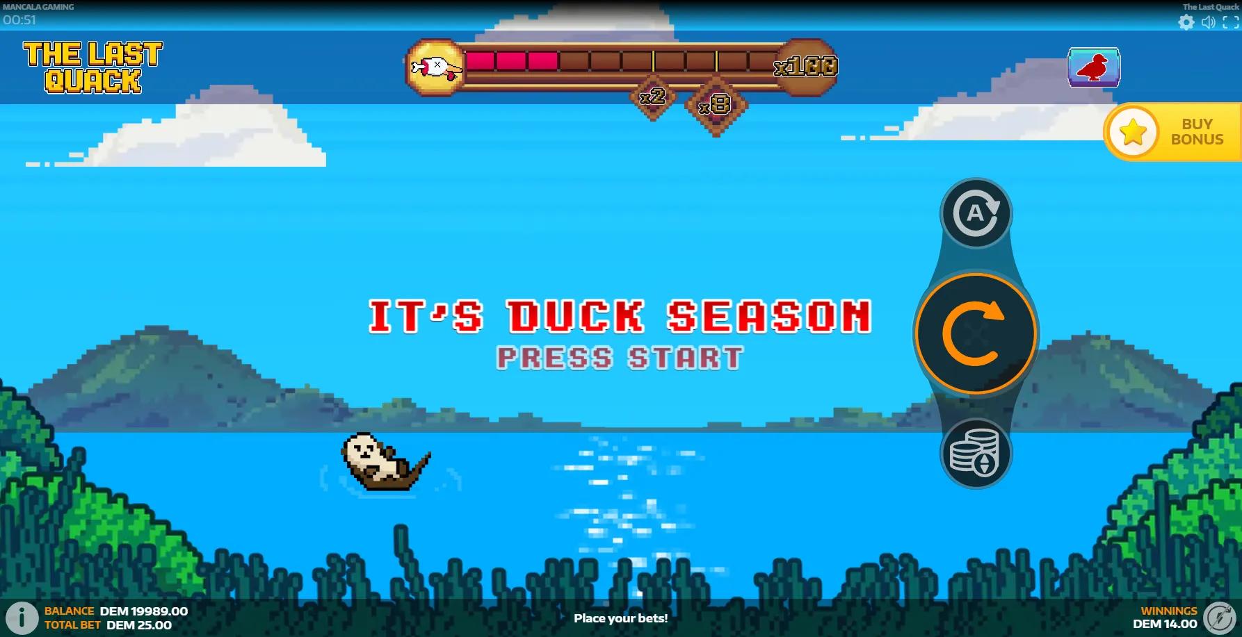 The Last Quack slot gameplay screenshot