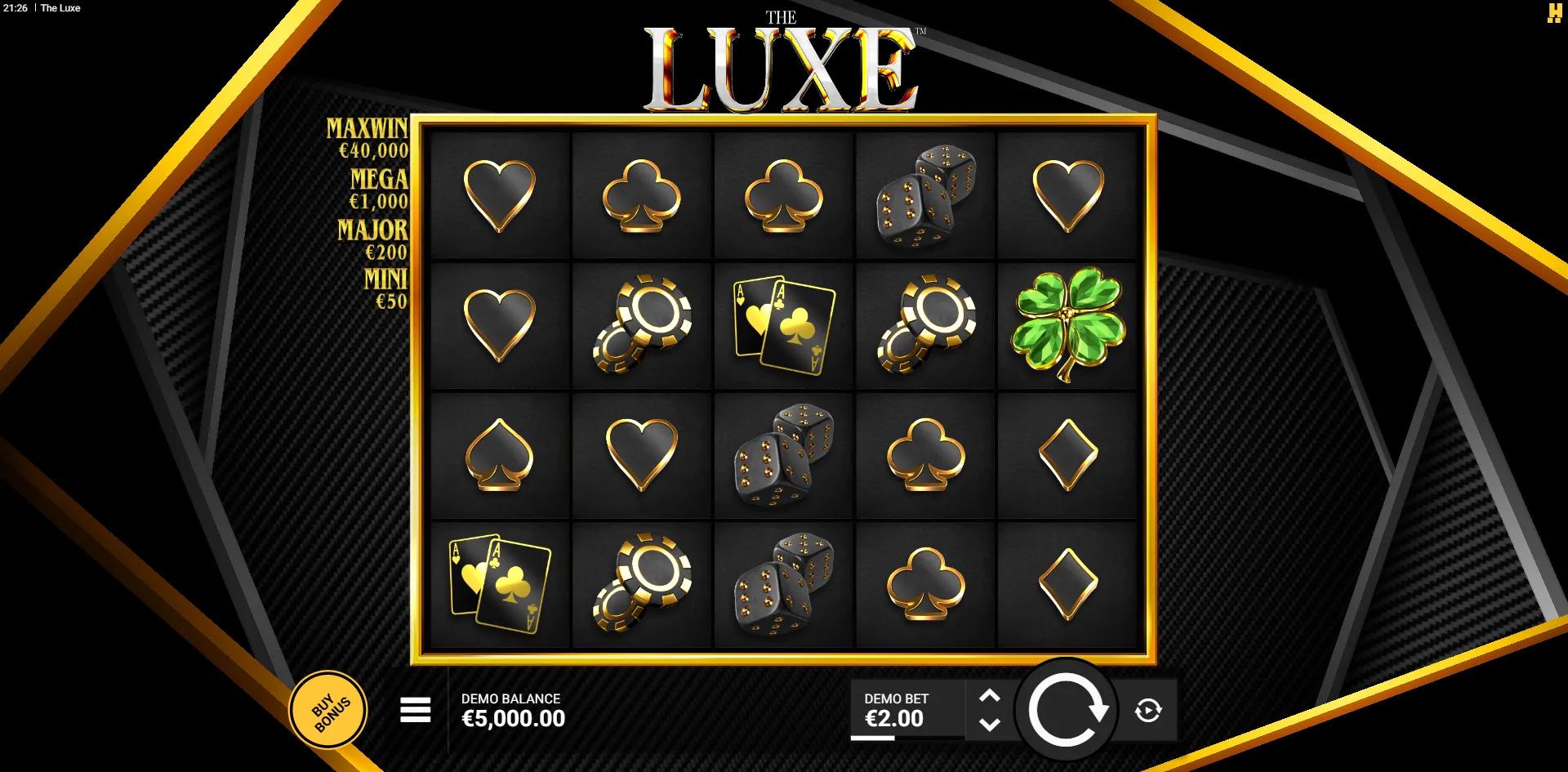 The Luxe slot gameplay screenshot