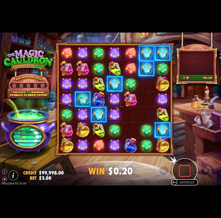 The Magic Cauldron - Enchanted Brew slot gameplay screenshot