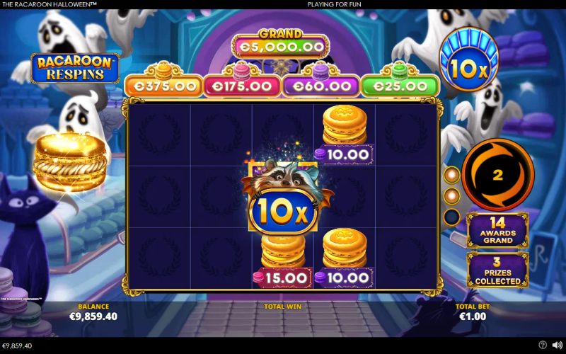 The Racaroon Halloween: tela do jogo