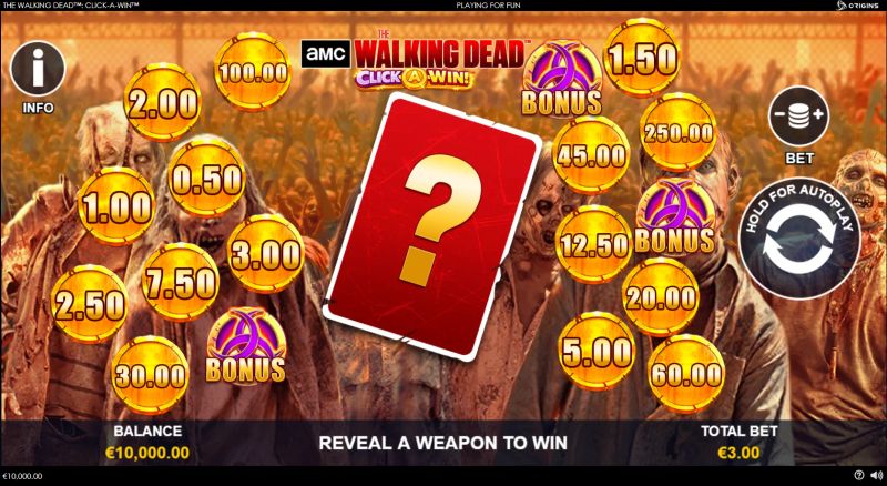 The Walking Dead: Click-A-Win gameplay screenshot
