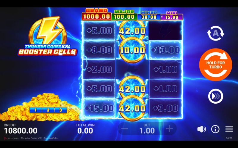 Thunder Coins XXL: Booster Cells gameplay screenshot