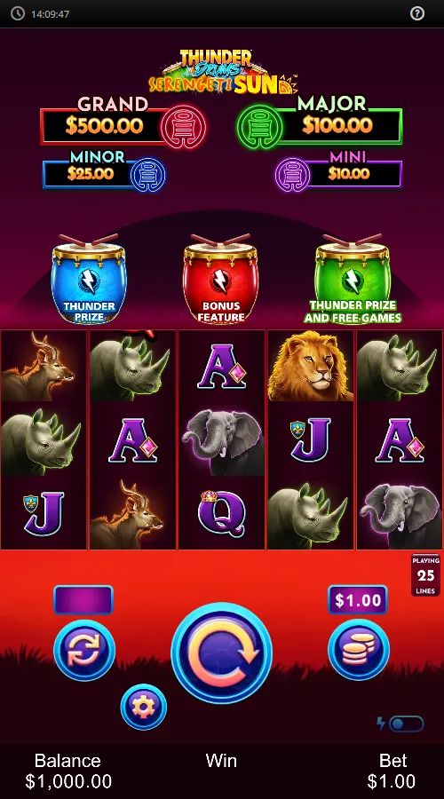 Thunder Drums: Serengeti Sun gameplay screenshot