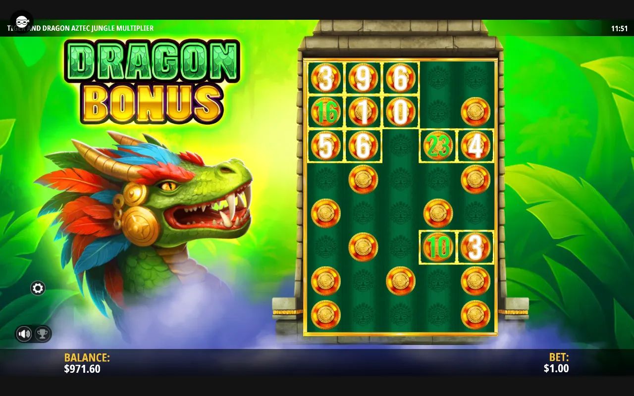 Tiger and Dragon Aztec Jungle Multiplier - screenshot 4