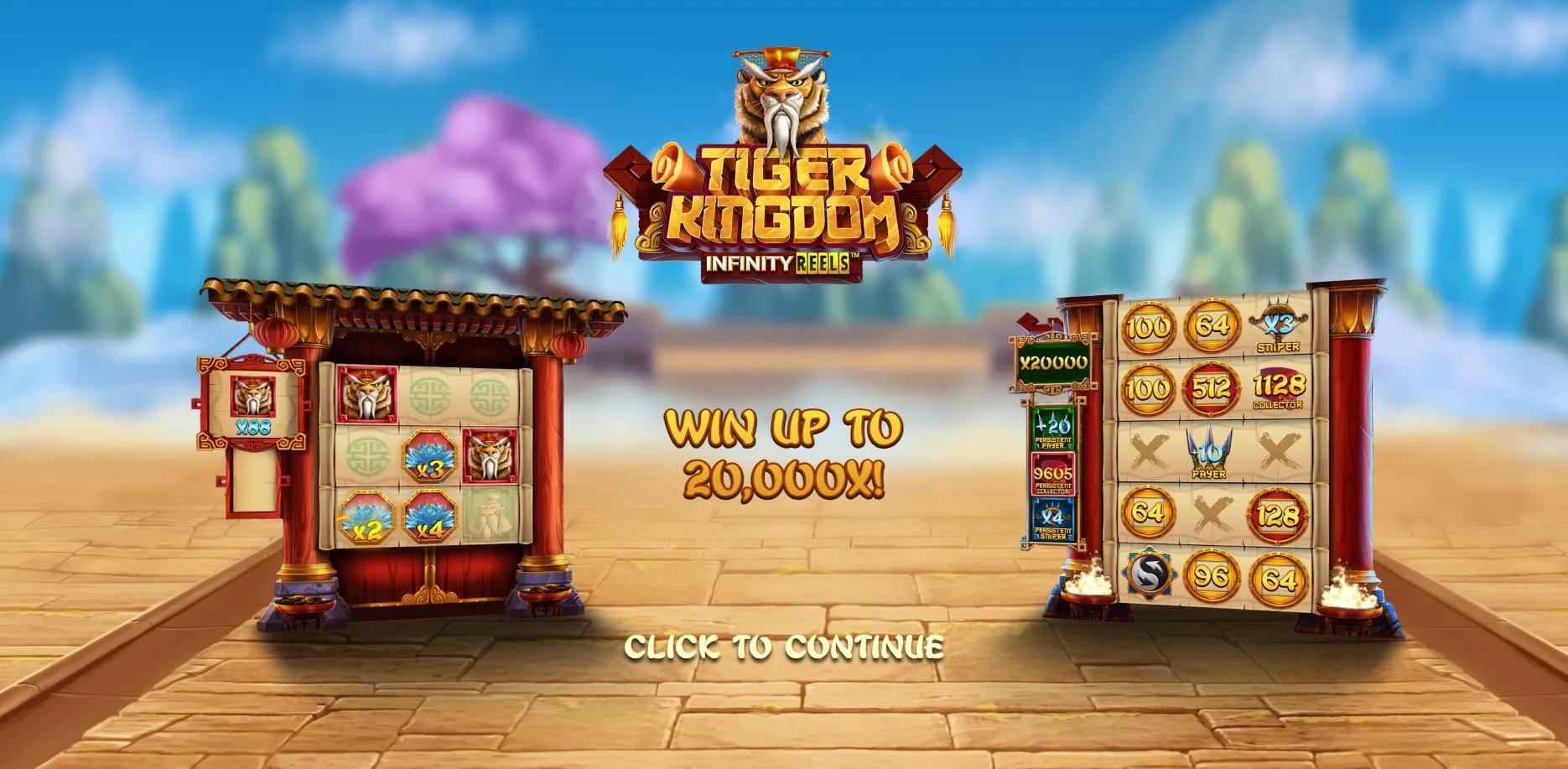 Tiger Kingdom Infinity Reels slot gameplay screenshot
