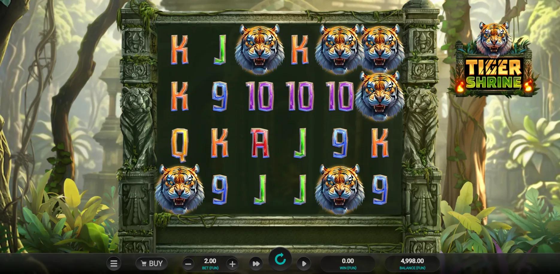 Tiger Shrine slot gameplay screenshot