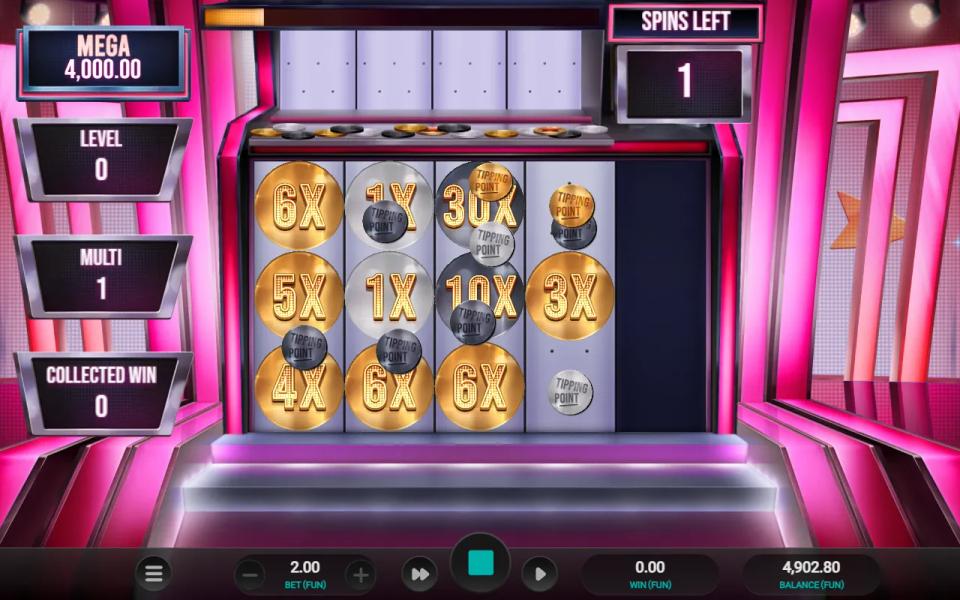Free spins coin board with eleven of twelve positions filled including a 30X coin, one spin remaining