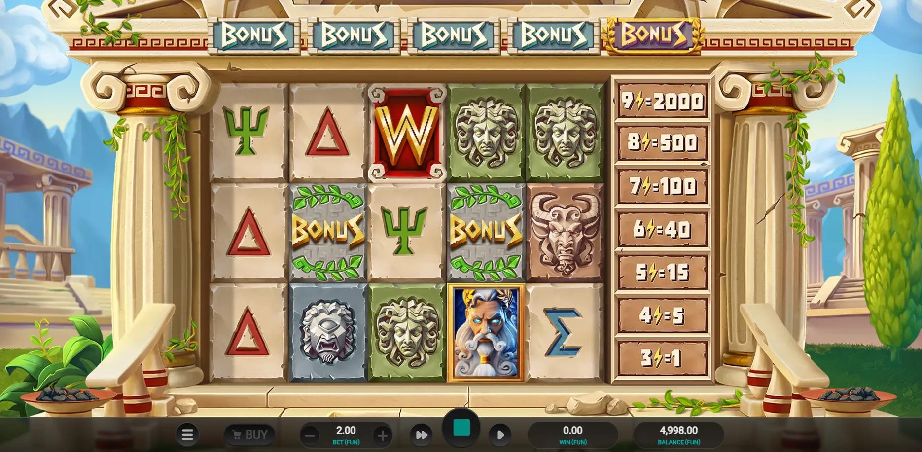 Titan Strike slot gameplay screenshot