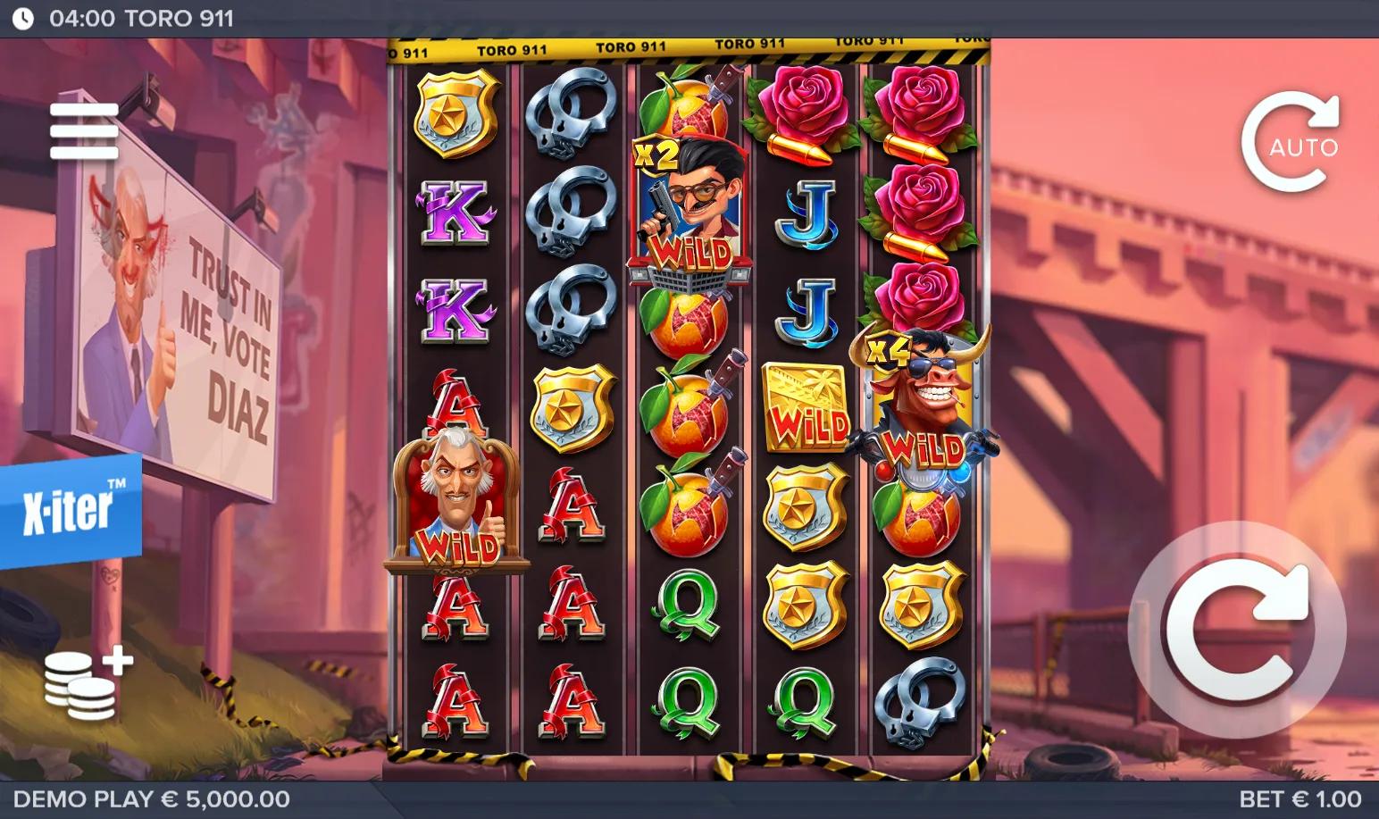 Toro 911 slot gameplay screenshot