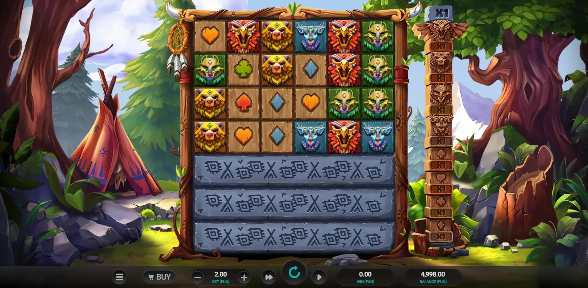 Totem Guardians slot gameplay screenshot