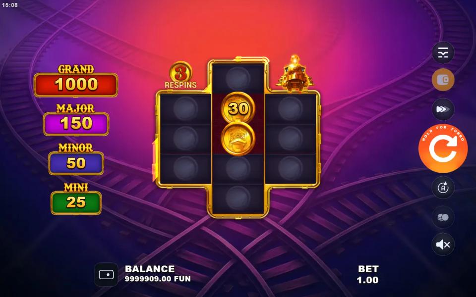 Respins Bonus board with a second BOOST landing under the first one, which already shows 30