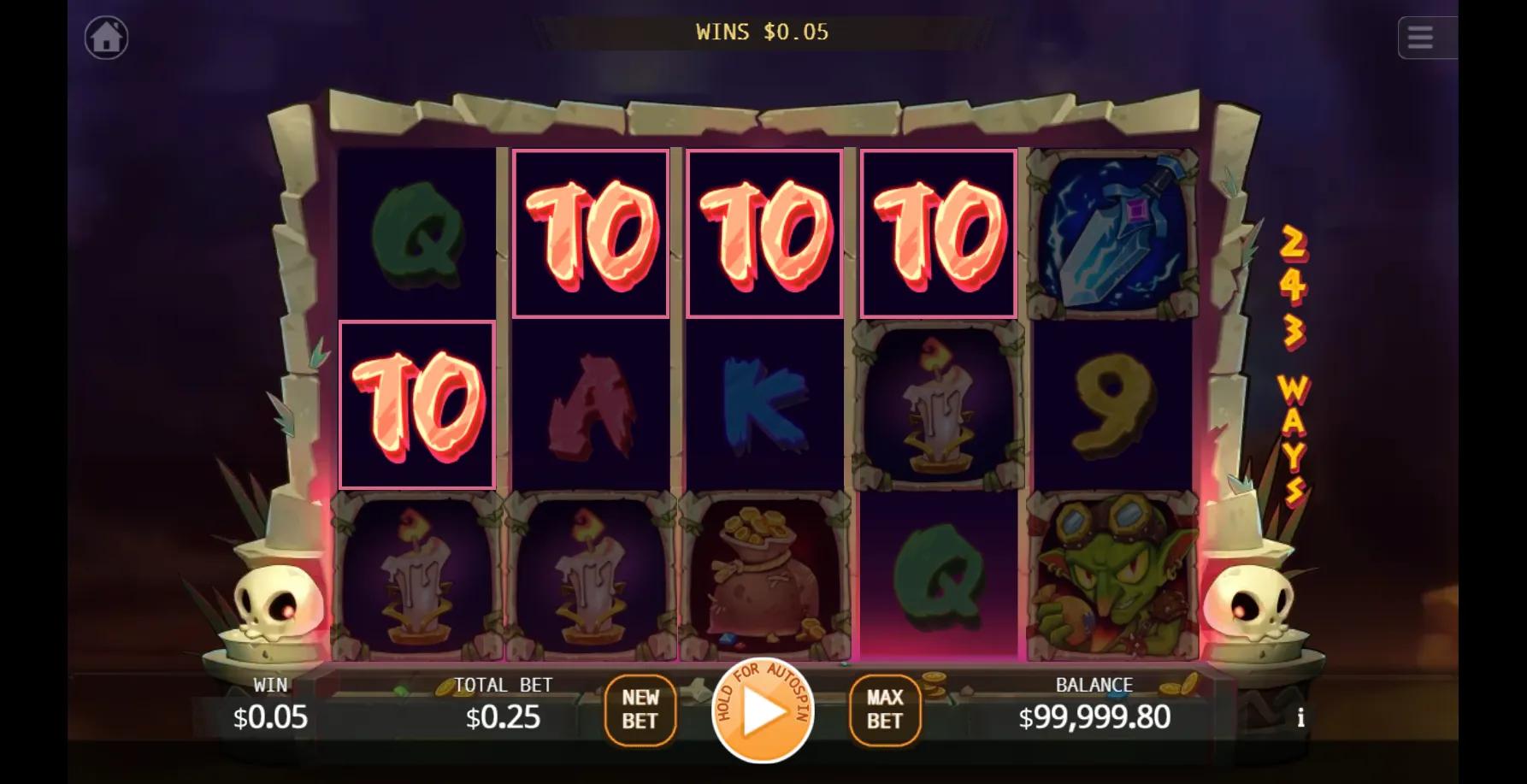 Treasure Goblin slot gameplay screenshot