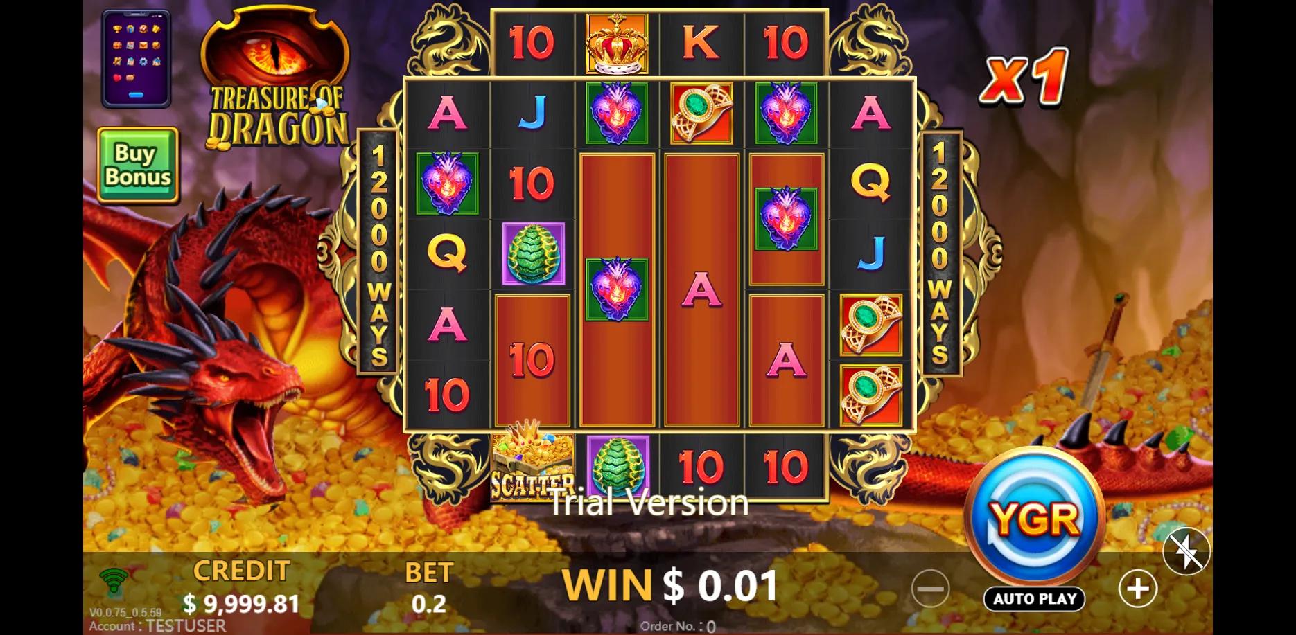 Treasure of Dragon slot gameplay screenshot