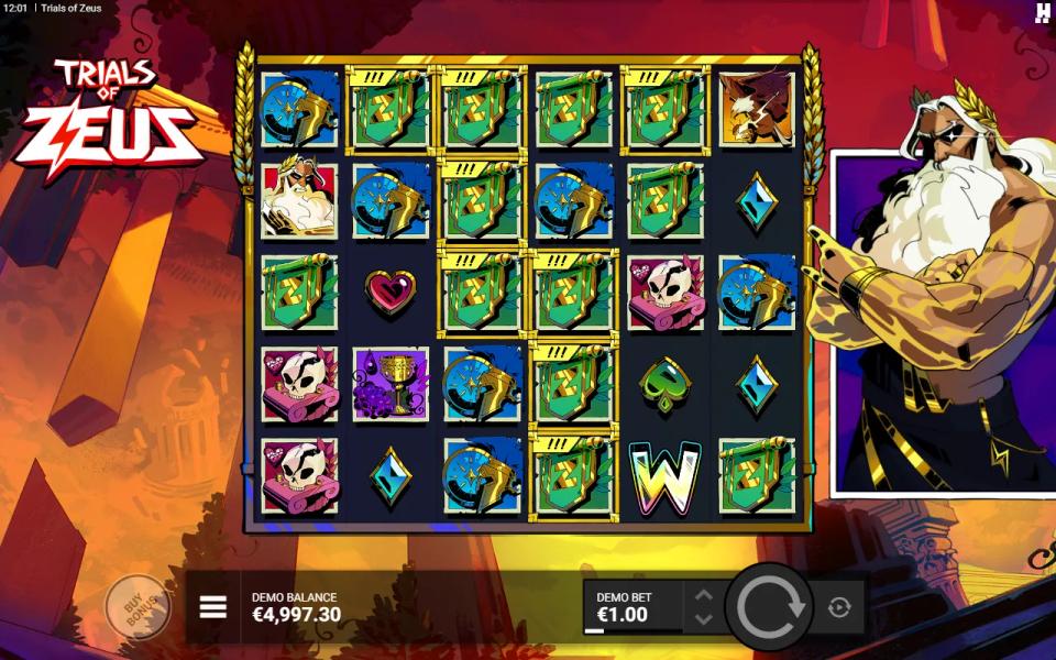Eight gold-framed Wonder symbols revealed as green banners across reels 2 to 5 with no winning line and an empty win field