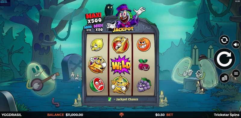 Trickstar Spins gameplay screenshot
