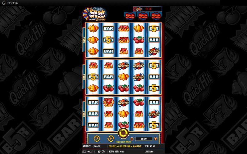 Triple Cash Wheel gameplay screenshot