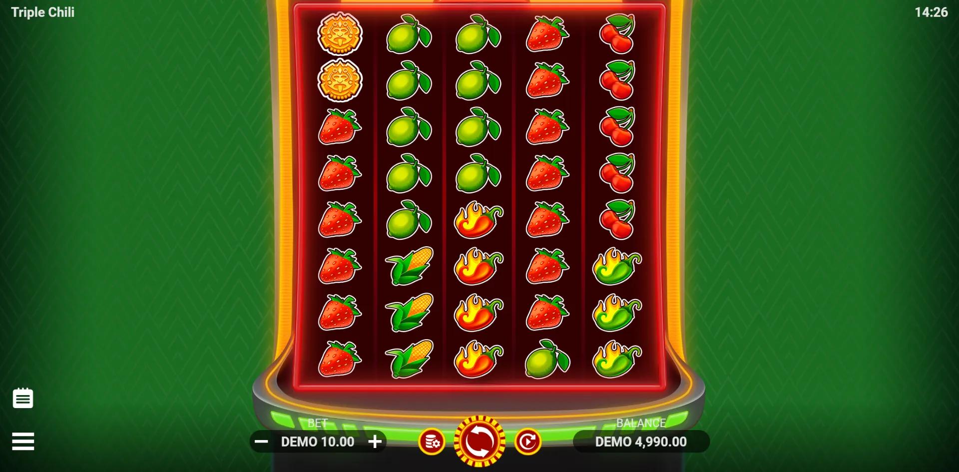 Triple Chili slot gameplay screenshot