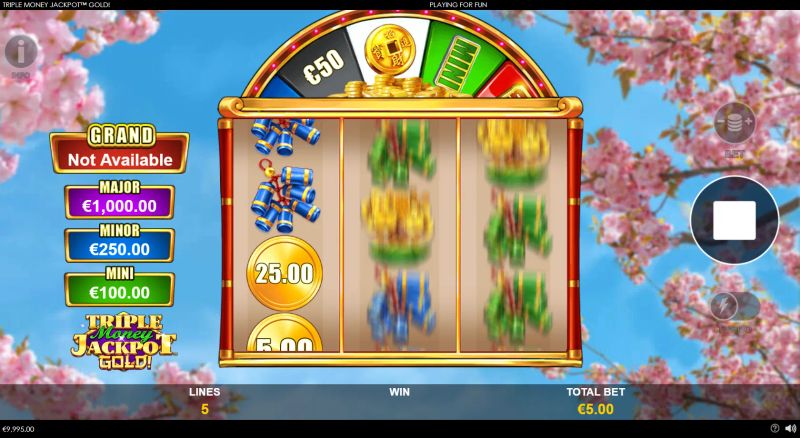 Triple Money Jackpot Gold gameplay screenshot