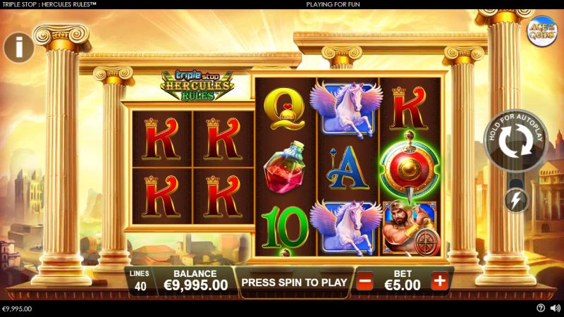 Triple Stop: Hercules Rules gameplay screenshot