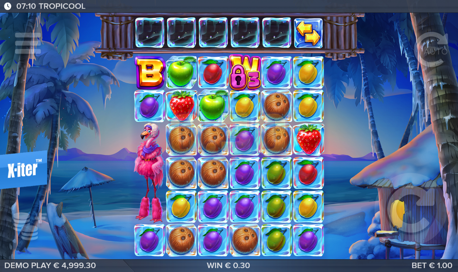 Tropicool slot gameplay screenshot