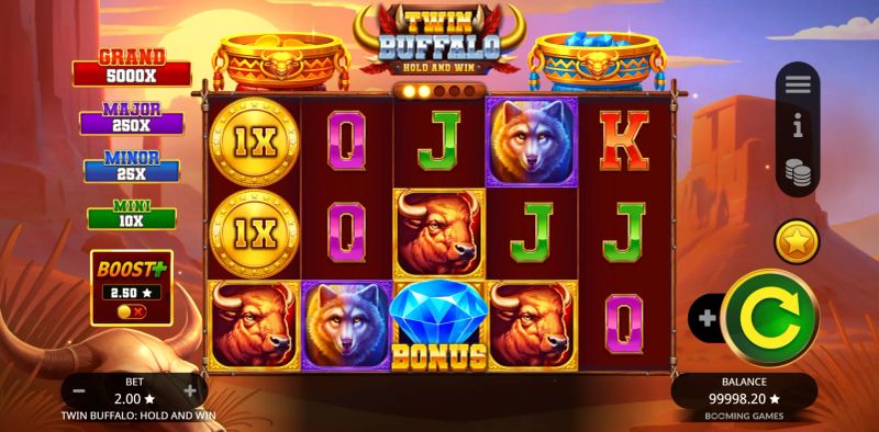 Twin Buffalo: Hold and Win gameplay screenshot
