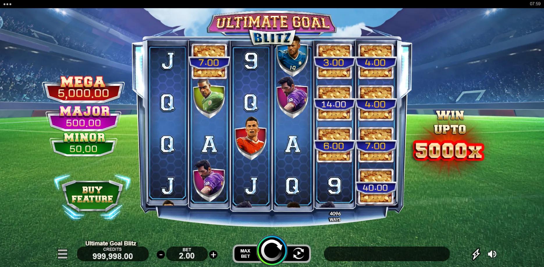 Ultimate Goal Blitz slot gameplay screenshot