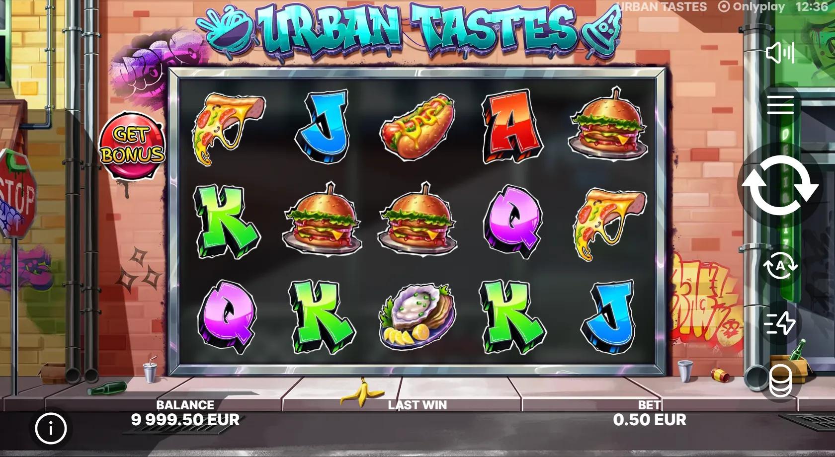 Urban Tastes slot gameplay screenshot