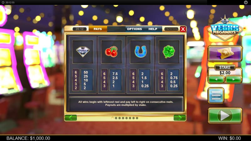 Vegas Megaways gameplay screenshot
