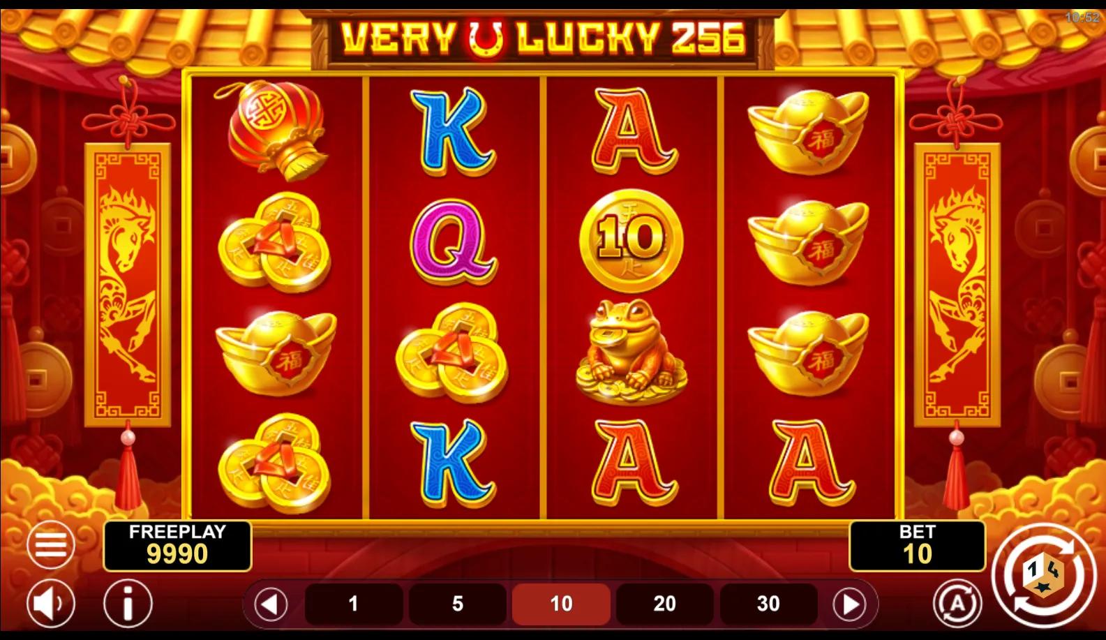 Very Lucky 256 slot gameplay screenshot