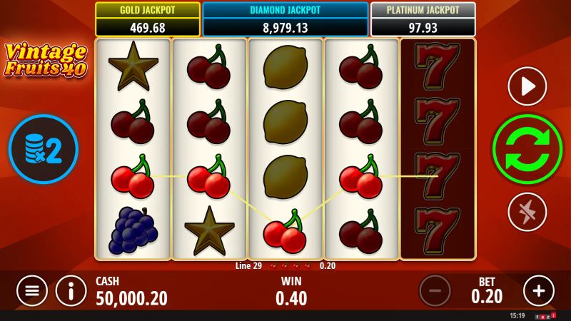 Vintage Fruits 40 gameplay screenshot
