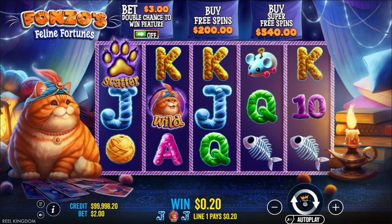 Fonzo's Feline Fortunes gameplay screenshot