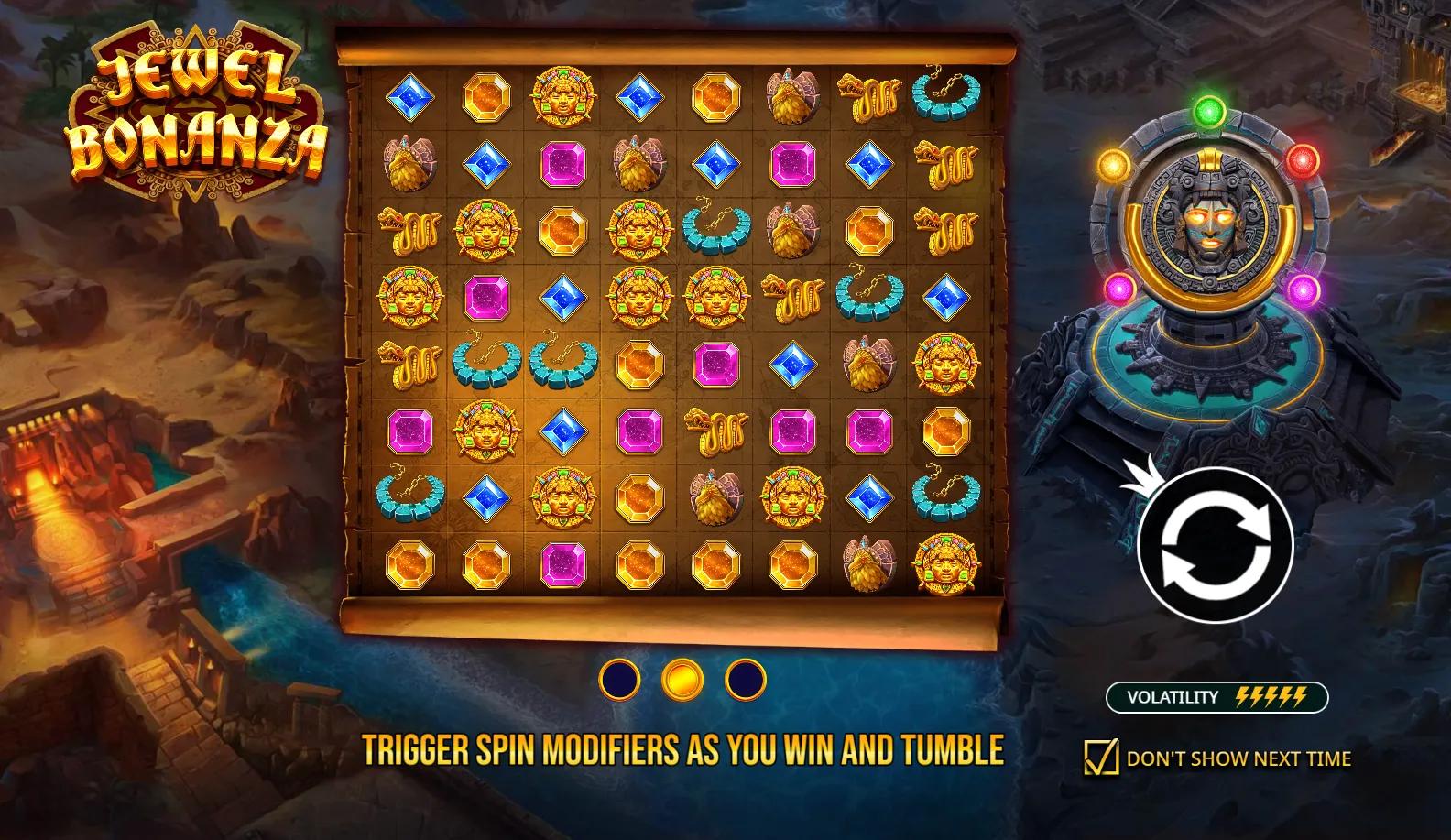Jewel Bonanza slot gameplay screenshot