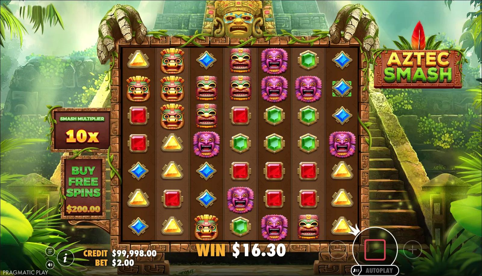 Aztec Smash slot gameplay screenshot