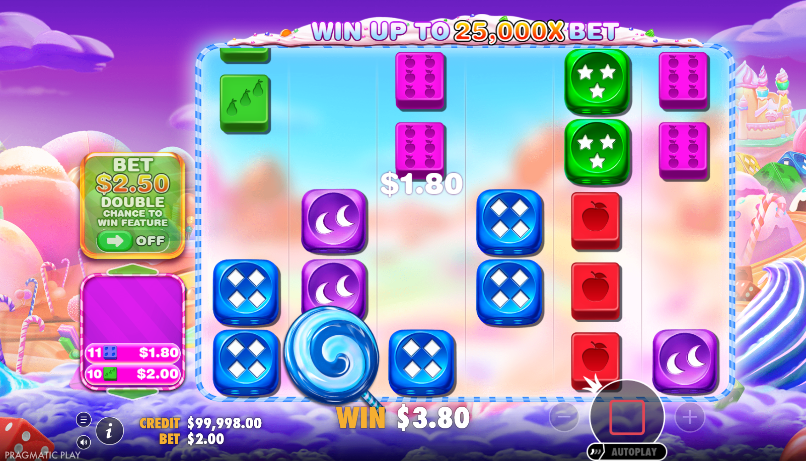 Pragmatic Play's Sweet Bonanza 1000 Dice slot - Candy theme, very-high volatility action
