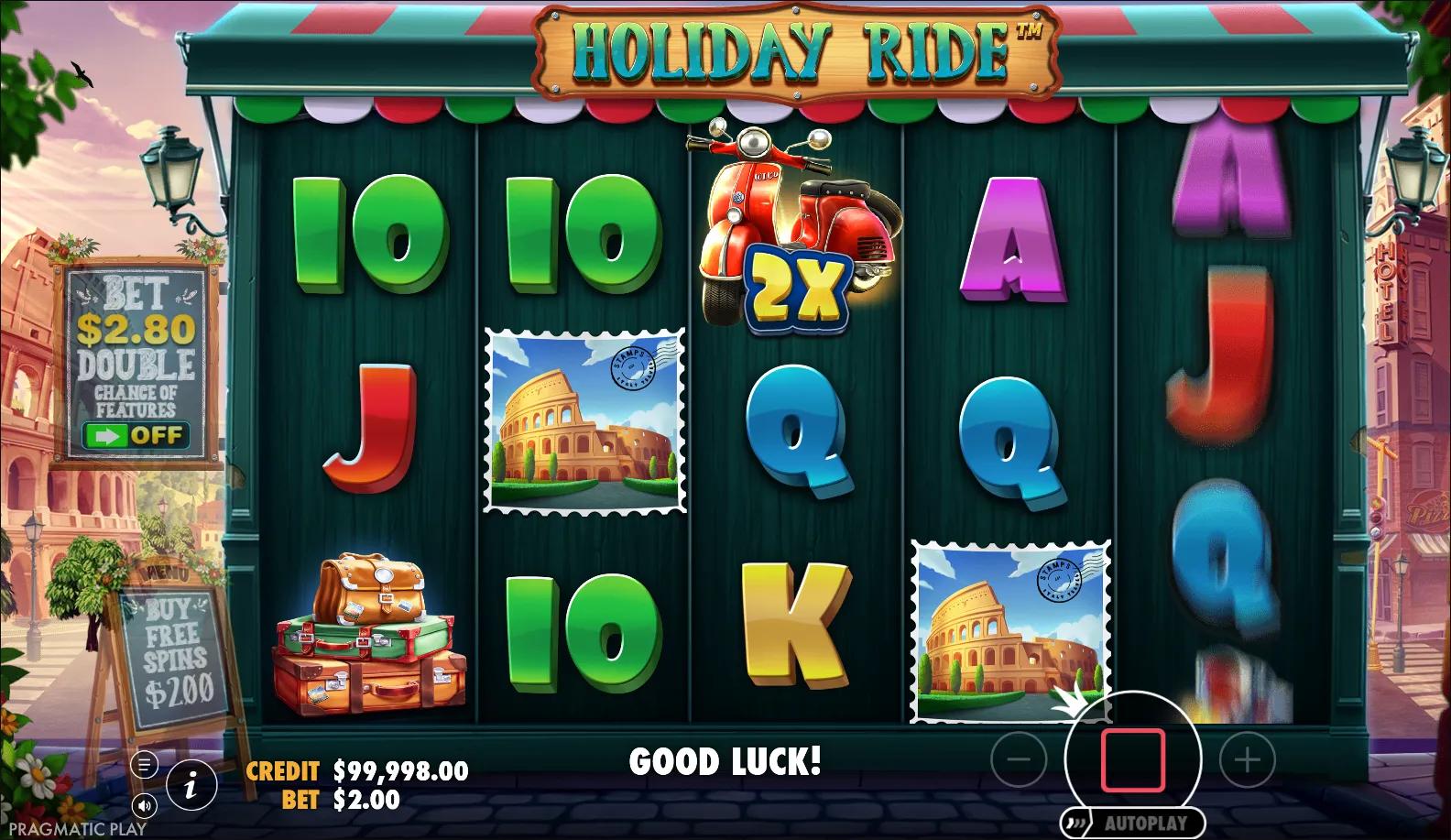 Holiday Ride slot gameplay screenshot