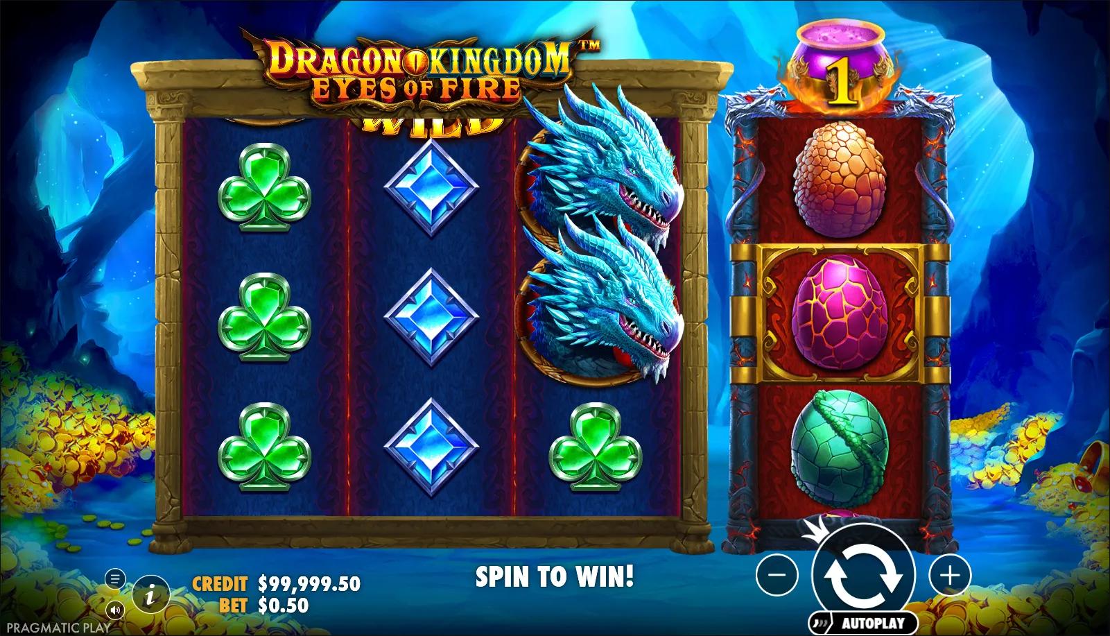 Dragon Kingdom - Eyes of Fire slot gameplay screenshot
