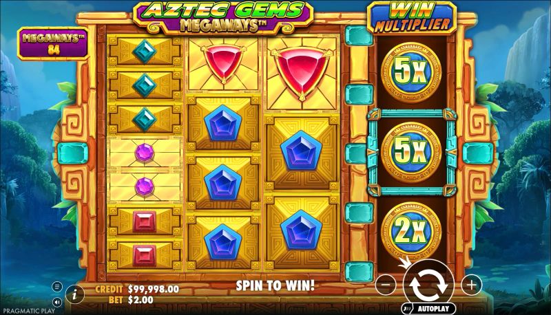 Aztec Gems Megaways gameplay screenshot