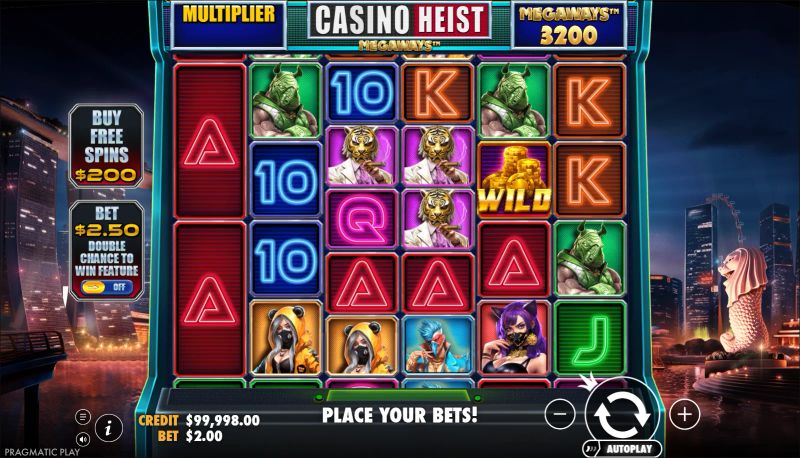 Casino Heist Megaways gameplay screenshot