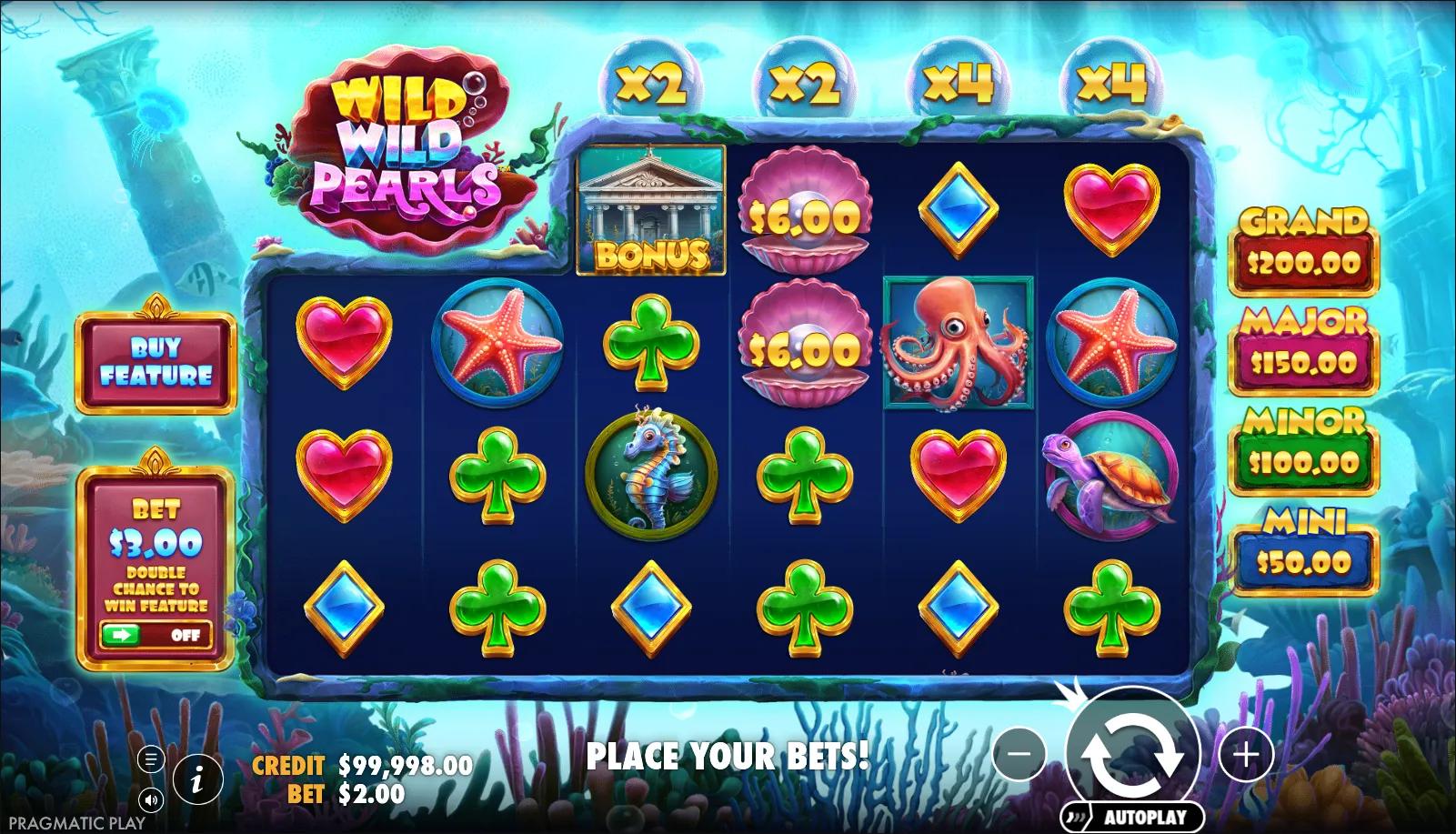 Wild Wild Pearls slot gameplay screenshot