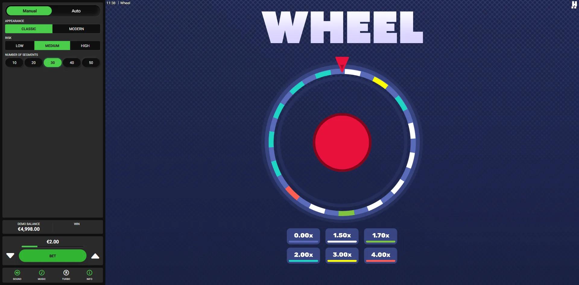 Wheel slot gameplay screenshot