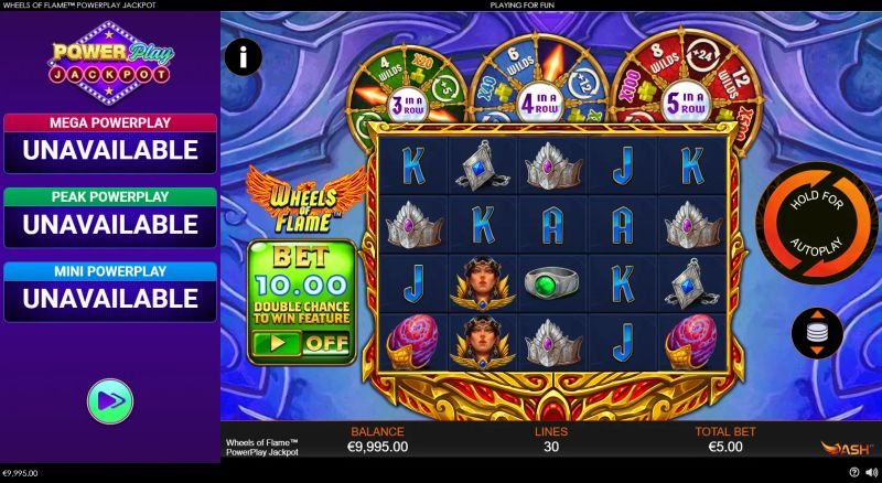 Wheels of Flame PowerPlay Jackpot gameplay screenshot