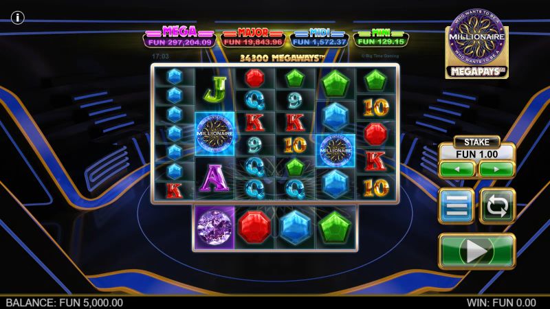Who Wants to Be a Millionaire Megapays gameplay screenshot