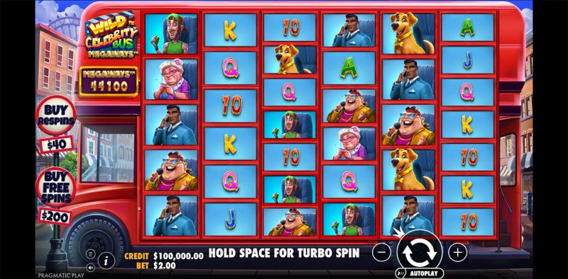 Wild Celebrity Bus Megaways gameplay screenshot