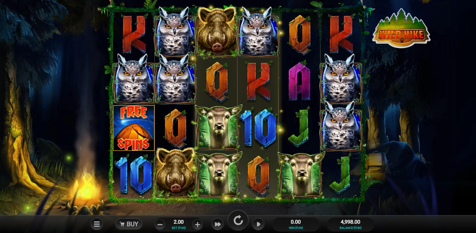 Wild Hike slot gameplay screenshot
